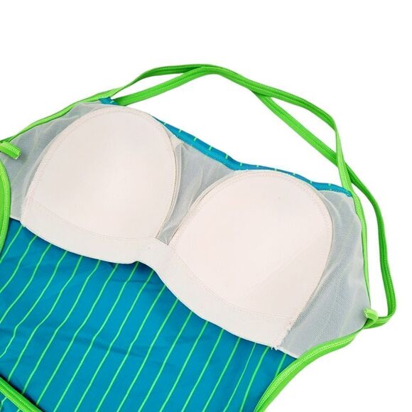 Y2K Green Stripes Swimwear Size: Small - Picture 6 of 9